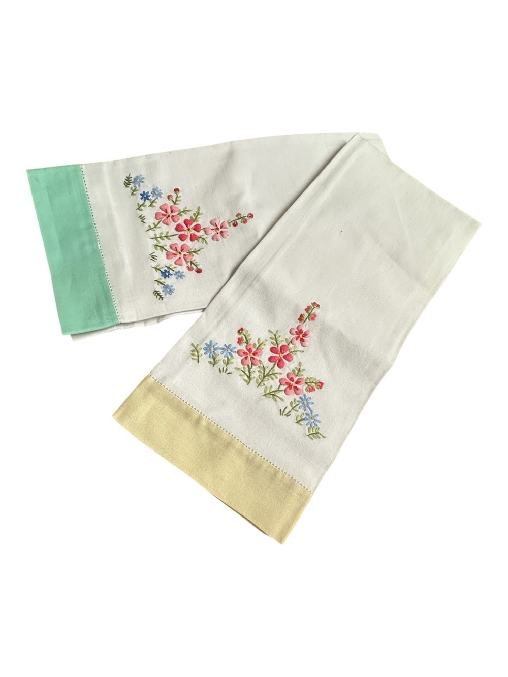 Embroidered Floral Cotton Tea/Hand Towels
